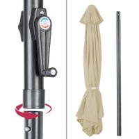 Kingsleeve Sonnenschirm Beige Alu Ø300cm UV-Schutz 50+