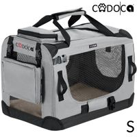 Cadoca Hundetransportbox Grau S 50x35x35cm