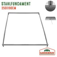 Stahlfundament verzinkt 250x190x12cm