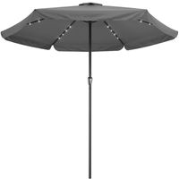 LED Solar Sonnenschirm Athen Anthrazit Ø330cm