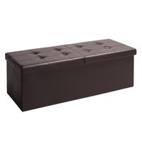 Casaria Sitzbank Braun 115x38x38cm mit Klappdeckel