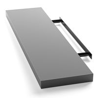 Casaria Wandregal Schweberegal 90cm grau + Halterung