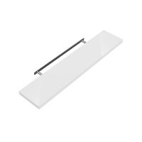Wandregal Schweberegal 50cm Hochglanz weiß + Halterung