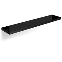 Casaria Wandregal Schweberegal 110cm Hochglanz schwarz + Halterung