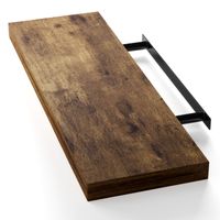 Casaria Wandregal Schweberegal 70cm Eiche dunkel + Halterung