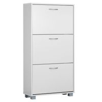 Casaria Schuhschrank mit 3 Klappen Weiß