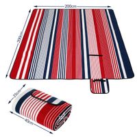 Detex Picknickdecke Blau/Rot 2x2m