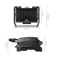 monzana Kontaktgrill Schwarz 1500W