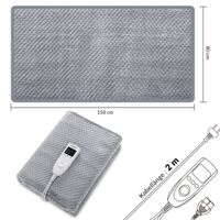 monzana Heizdecke Coral Fleece Grau 150x80cm Abschaltautomatik