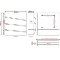 monzana Briefkasten mit Zeitungsrohr Anthrazit Stahl