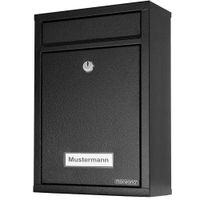monzana Briefkasten Schwarz 32x22x9cm