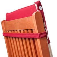 Detex Auflage 6er-Set Vanamo Rot/Weiß gestreift 120x45x5cm