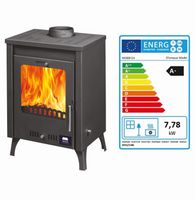 Kaminofen Olympus Anthrazit 130mm Rauchrohr 7,8 KW BimSchV 2 EEK A+