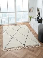 Teppich Moroccan Calm, 140 cm x 200 cm, Farbe weiß, rechteckig, Florhöhe 19mm
