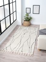 Teppich Moroccan Happiness, 100 cm x 200 cm, Farbe weiß, rechteckig, Florhöhe 19mm