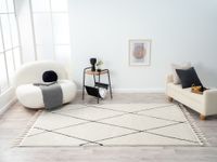 Teppich Moroccan Calm, 160 cm x 230 cm, Farbe weiß, rechteckig, Florhöhe 19mm