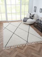 Teppich Moroccan Calm, 200 cm x 290 cm, Farbe weiß, rechteckig, Florhöhe 19mm