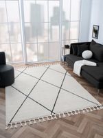 Teppich Moroccan Calm, 190 cm x 240 cm, Farbe weiß, rechteckig, Florhöhe 19mm