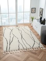 Teppich Moroccan Refresh, 140 cm x 200 cm, Farbe weiß, rechteckig, Florhöhe 19mm