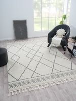Teppich Moroccan Love, 200 cm x 290 cm, Farbe weiß, rechteckig, Florhöhe 19mm
