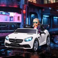 12 V Kinder Elektroauto, Kinderfahrzeug, Kinderauto mit LED, Weiß