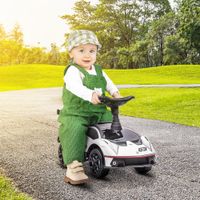 Rutschauto, Rutschfahrzeug mit Stauraum, Kinderfahrzeug, Weiß