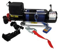 Profi-Seilwinde 12 V, 10800 kg mit Synthetikseil