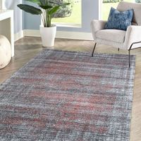 Teppich Kurzflor Grau-Koralle 230 x 160 x 1 cm