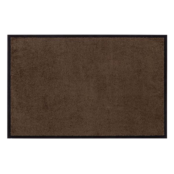 Fußmatte waschbar Gummiumrandung Teak 180 x 120 x 0,5 cm