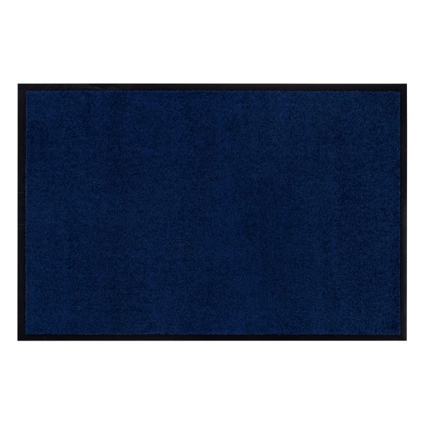 Fußmatte waschbar Gummiumrandung Dunkelblau 180 x 120 x 0,5 cm