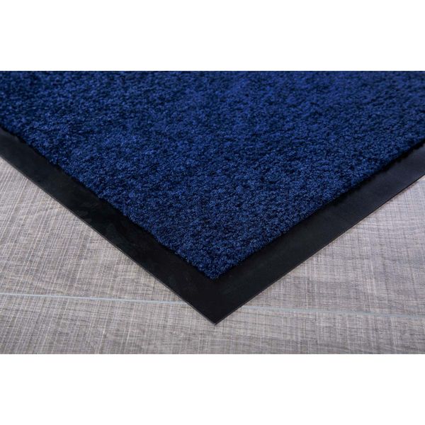 Fußmatte waschbar Gummiumrandung Dunkelblau 180 x 120 x 0,5 cm
