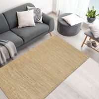 Teppich aus Wolle Greige 140 x 70 x 1 cm