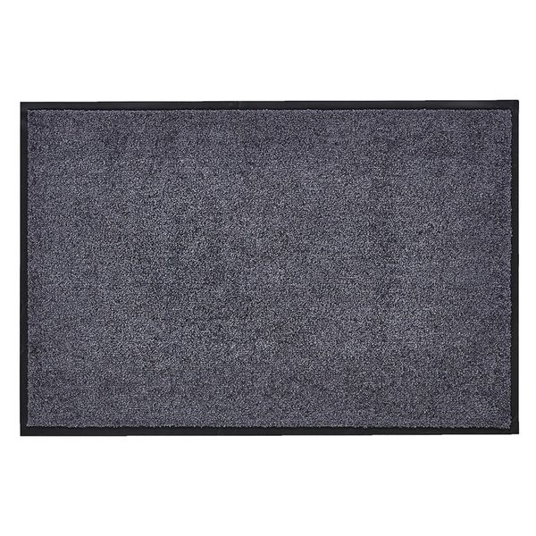 Fußmatte waschbar Gummiumrandung rutschfest Anthrazit 120 x 90 x 0,7 cm