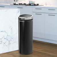 Automatischer Abfalleimer 50L Rostfreier Kücheneimer für Wohnzimmer
