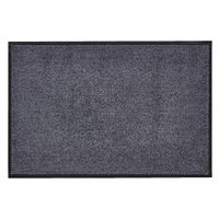 Fußmatte waschbar Gummiumrandung rutschfest Anthrazit 90 x 60 x 0,7 cm