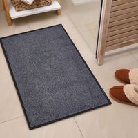Fußmatte waschbar Gummiumrandung rutschfest Anthrazit 90 x 60 x 0,7 cm