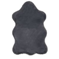 Kunstfell Hochflor Anthrazit 80 x 55 x 3 cm