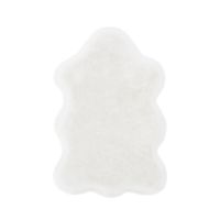 Kunstfell Hochflor Weiß 80 x 55 x 3 cm
