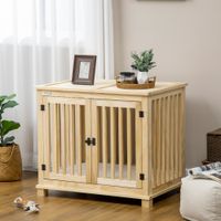 Hundekäfig, Tierkäfig aus Holz, Haustierkäfig für mittelgroße Hunde