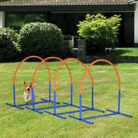Hunde-Agility-Trainingsgeräte, Hund Agility Set, 4-teilges Steckhürdenset