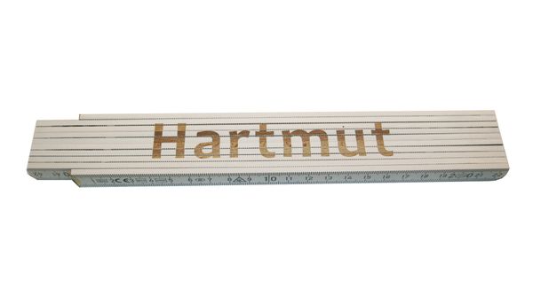 Meterstab weiß Hartmut