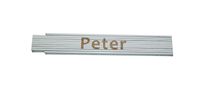 Meterstab weiß Peter
