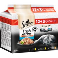 Portionsbeutel-Multipack "Fresh & Fine" in Sauce 12 x 50g + 3 x 50g - 6er Set