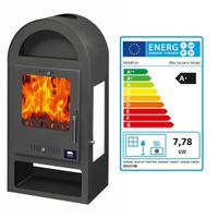Kamin Ofen Kaminofen Anthrazit 7,78KW Rauchrohr A+ EEK A+