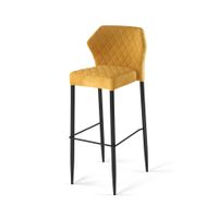 Louis Barhocker Velours Gepolstert Gelb, feuerhemmend, 50x47x105cm (BxTxH), 52104