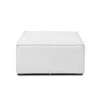 Modulares Sofa VERONA Hocker - hellgrau