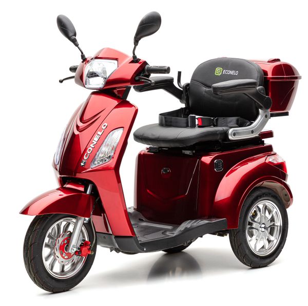 E-Seniorenmobil Billy, Blei-Akku, 3-Rad, 1000 Watt,  Blei Rot