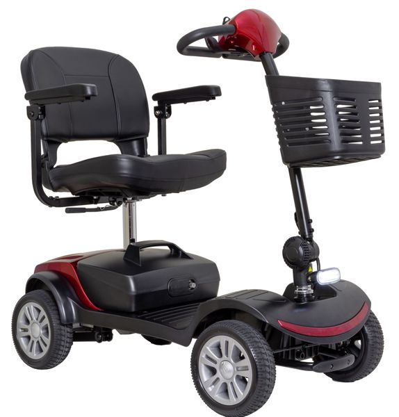 Elektrovierrad Seniorenmobil Roller 6 km/h LIBERTY Rot