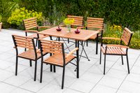 Schlossgarten Set 7tlg. Klapptisch