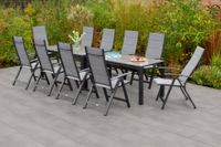 11tlg. Florenz Set Flexausziehtisch
